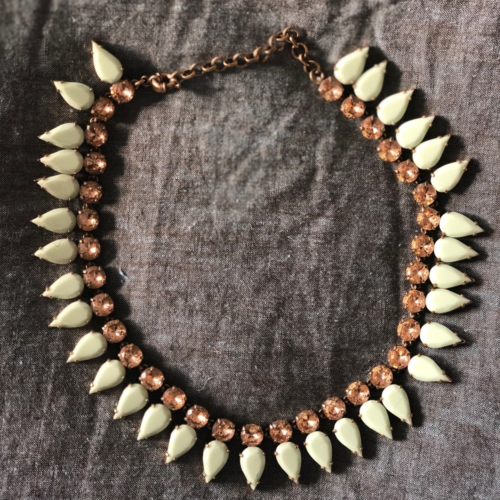 Jcrew stone and crystal statement necklace
